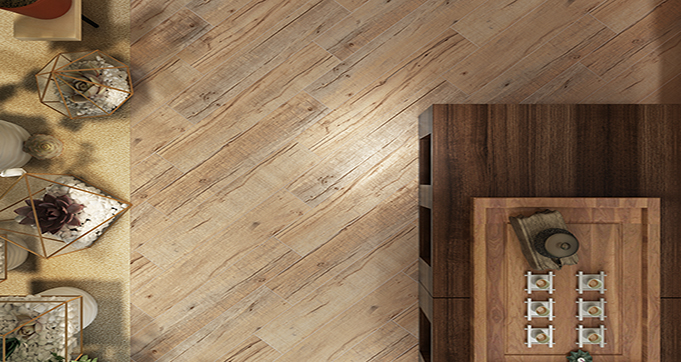 Solid Wood Grain and Texture Non-Slip Porcelain Tiles 150*800 MM for Room and Garden Flooring 158504