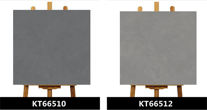 High Class Pure Gray Color Cement Look Porcelain Tiles without Textures for Simple Design KT66511