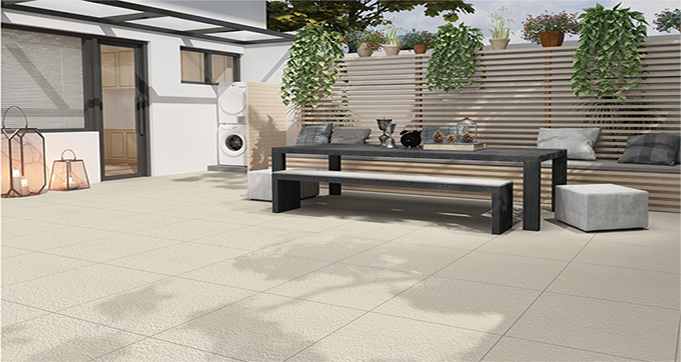 600*600KMM Rough Surface Super Anti-Slip Full Body Rustic Porcelain Tiles for Garden and Outdoor Flooring SK653