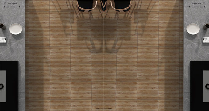 600*600mm Non-Slip Interior Room Home Kitchen Wood Look Porcelain Floor  Ceramic Tiles Designs AG66004