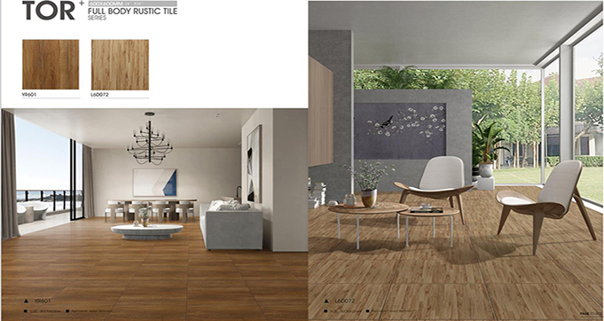High Quality 600*600MM Wood Pattern Ceramic Tile Flooring Tile Wood Look Porcelain Tile L6D072