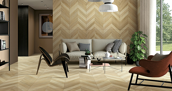 Manufacturer Direct Sale 600*1200  Vitrified Fishbone Rustic Wood Tiles Flooring  Non Slip Wood Porcelain Ceramic Tile12973