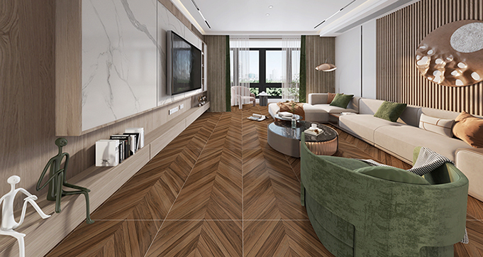 Popular Design Widely Used Wood Look Matt Porcelaine Tiles 3d Ceramic Tiles for House  Floor 12969