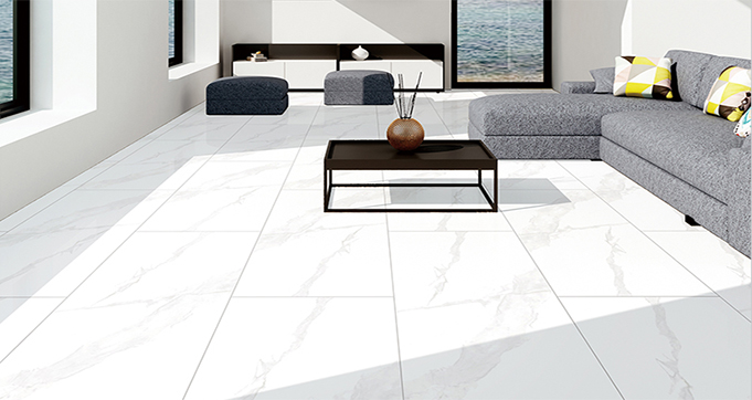 Calaeatta White Carrara White Simple Design Marble Look Porcelain Tiles 60*120CM with 0.05% Low Water Absorption Rate LV12031