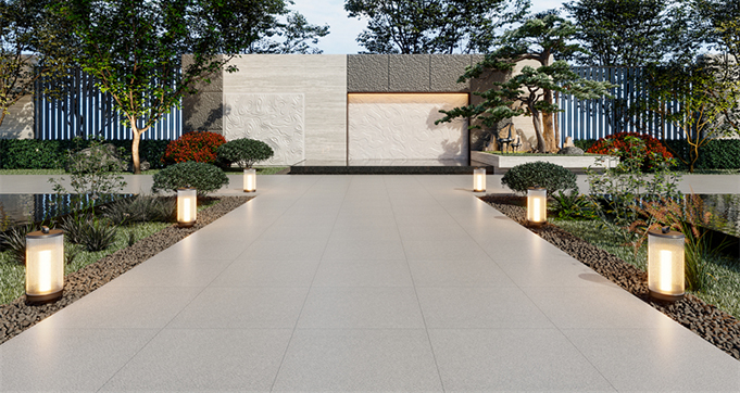 600x600x18MM Sesame White Standard Size Non Slippery Strong Paving Stone Outdoor Flooring HSY6601